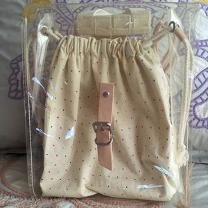 Girls plastic backpack.